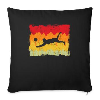 Volleyball Retro - Sofa pillowcase 17,3'' x 17,3'' (45 x 45 cm) - black - Front