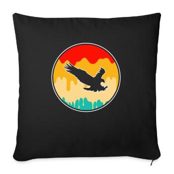 Adler Retro - Sofa pillowcase 17,3'' x 17,3'' (45 x 45 cm) - black - Front