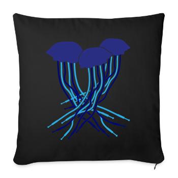 Synthesizer Jellyfish Modular Synthesizers - Sofa pillowcase 17,3'' x 17,3'' (45 x 45 cm) - black - Front
