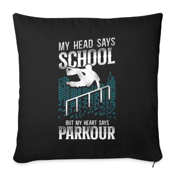 Parkour Free Running Traceur - Housse de coussin décorative 45 x 45 cm - noir - Devant
