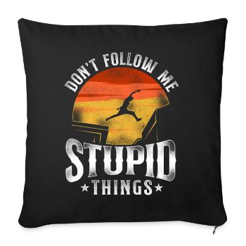 Parkour Free Running Traceur - Housse de coussin décorative 45 x 45 cm - noir - Devant