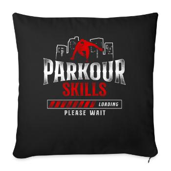 Parkour Free Running Traceur - Sofa pillowcase 17,3'' x 17,3'' (45 x 45 cm) - black - Front
