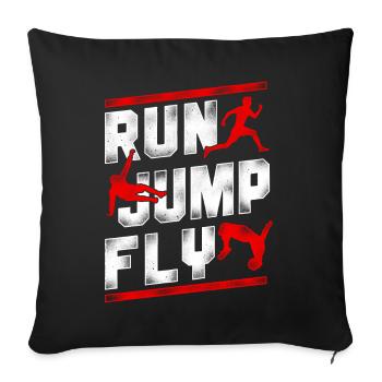Parkour Free Running Traceur - Sofa pillowcase 17,3'' x 17,3'' (45 x 45 cm) - black - Front