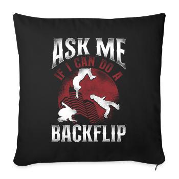 Parkour Free Running Traceur - Housse de coussin décorative 45 x 45 cm - noir - Devant