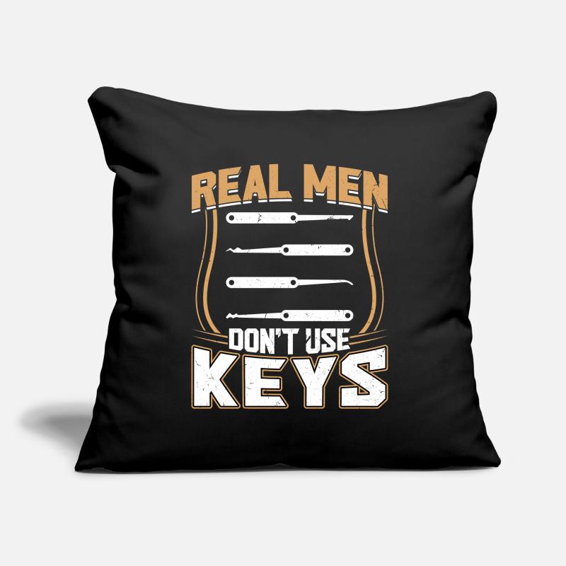 Real Men Don't Use Key Lock Picking Sofa pillowcase 17,3'' x 17,3'' (45 x 45 cm)