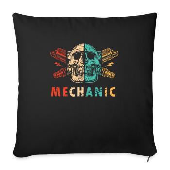 Automotive Technician Mechatronics Engineer Auto - Sofa pillowcase 17,3'' x 17,3'' (45 x 45 cm) - black - Front