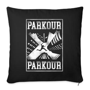 Parkour Free Running Traceur - Sofa pillowcase 17,3'' x 17,3'' (45 x 45 cm) - black - Front