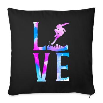 Parkour Free Running Traceur - Sofa pillowcase 17,3'' x 17,3'' (45 x 45 cm) - black - Front
