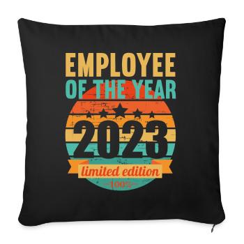 Employees of the Year 2023 - Sofa pillowcase 17,3'' x 17,3'' (45 x 45 cm) - black - Front