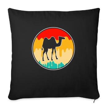 Camel Rétro - Housse de coussin décorative 45 x 45 cm - noir - Devant