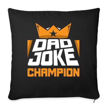 Papa Joke Dad Joke Jokes Father - Sofa pillowcase 17,3'' x 17,3'' (45 x 45 cm) - black - Front