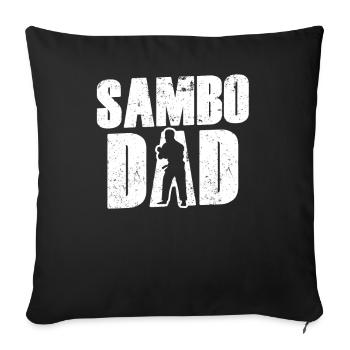 Sambo Papa Entraîneur d’arts martiaux Entraînement Aux arts martiaux - Housse de coussin décorative 45 x 45 cm - noir - Devant