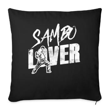 Sambo Lovers Arts Martiaux Entraînement Arts Martiaux Arts Martiaux - Housse de coussin décorative 45 x 45 cm - noir - Devant