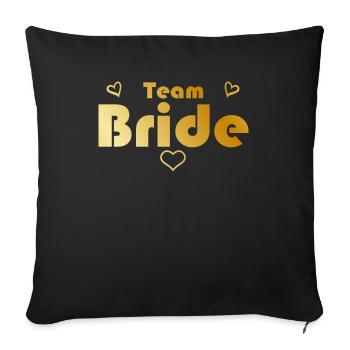 Équipe Bride Or - Housse de coussin décorative 45 x 45 cm - noir - Devant