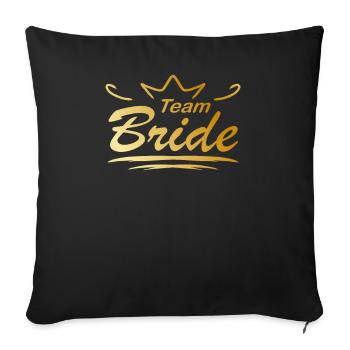 Équipe Bride Or - Housse de coussin décorative 45 x 45 cm - noir - Devant