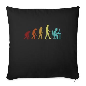 Programmer Evolution Softwareingenieur Coder - Sofakissenbezug 45 x 45 cm - Schwarz - Vorne