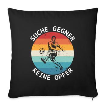 Search Opponents No Victims Football Players - Sofa pillowcase 17,3'' x 17,3'' (45 x 45 cm) - black - Front