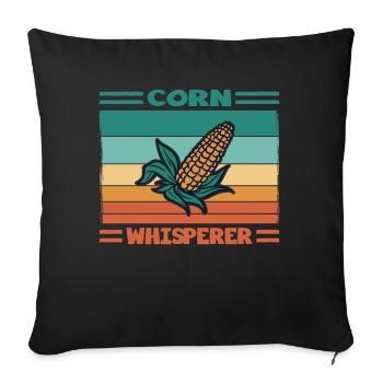 Farmer Corn Whisperer Farmer Agriculture - Sofa pillowcase 17,3'' x 17,3'' (45 x 45 cm) - black - Front