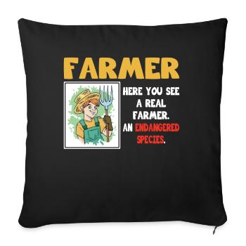 Bauer Real Farmer Endangered Species Landwirt - Sofa pillowcase 17,3'' x 17,3'' (45 x 45 cm) - black - Front