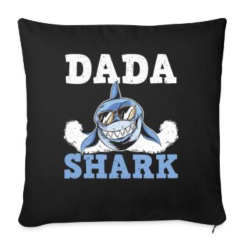 Dada Hai-Liebhaber Meeresbiologie Meer Vatertag - Sofakissenbezug 45 x 45 cm - Schwarz - Vorne