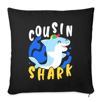 Cousin Shark Lover Marine Biology Marine Animal - Sofa pillowcase 17,3'' x 17,3'' (45 x 45 cm) - black - Front