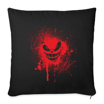 Joker Blood Design - Sofa pillowcase 17,3'' x 17,3'' (45 x 45 cm) - black - Front