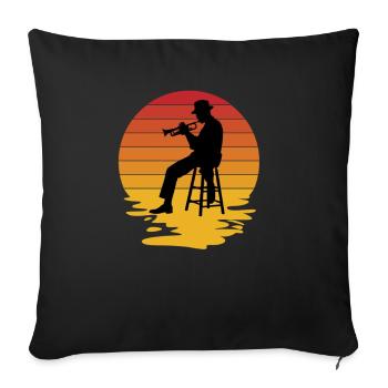 Trumpet TrumpetEr Musician Trumpet Player - Sofa pillowcase 17,3'' x 17,3'' (45 x 45 cm) - black - Front