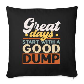 Les grands jours commencent avec une bonne décharge - Housse de coussin décorative 45 x 45 cm - noir - Devant