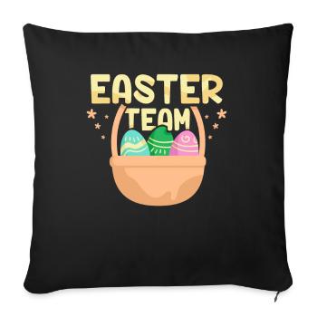 Équipe de Pâques Easter Easter Egg Lapin de Pâques - Housse de coussin décorative 45 x 45 cm - noir - Devant