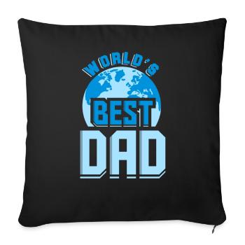 The Best Father in the World Papa Papi Father Day - Sofa pillowcase 17,3'' x 17,3'' (45 x 45 cm) - black - Front