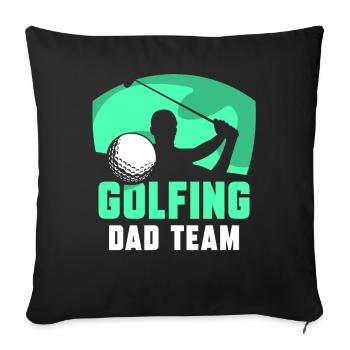 Golfing Papa Team Golfer Father Father Day Daddy - Sofa pillowcase 17,3'' x 17,3'' (45 x 45 cm) - black - Front