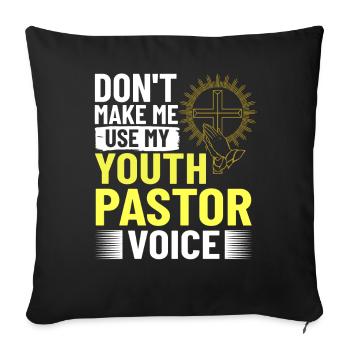 Youth Parish Church Pastor Christian - Sofa pillowcase 17,3'' x 17,3'' (45 x 45 cm) - black - Front