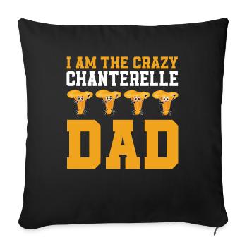 Chanterelle Dad - Sofa pillowcase 17,3'' x 17,3'' (45 x 45 cm) - black - Front