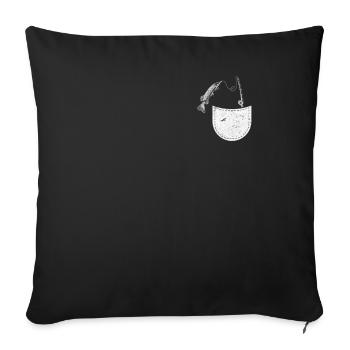 Gar Fishing Bag Garfishing Garfish Fishing - Sofa pillowcase 17,3'' x 17,3'' (45 x 45 cm) - black - Front