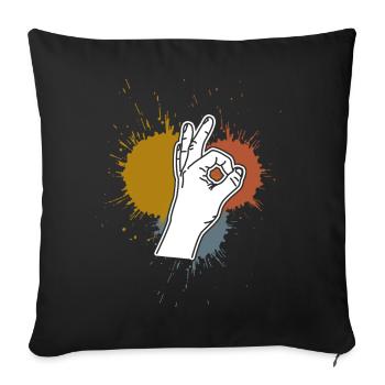Looked in Retro Stains Looked in - Sofa pillowcase 17,3'' x 17,3'' (45 x 45 cm) - black - Front