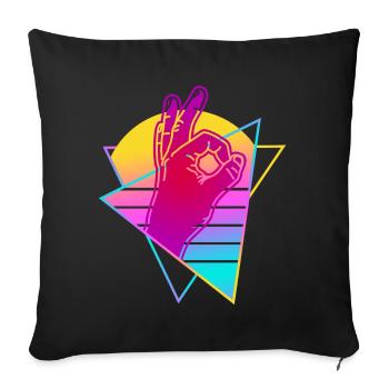 Have a look at Retro Vaporwave - Sofa pillowcase 17,3'' x 17,3'' (45 x 45 cm) - black - Front