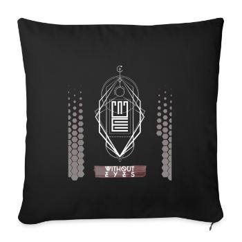 Meilleur design techno sans yeux - Housse de coussin décorative 45 x 45 cm - noir - Devant