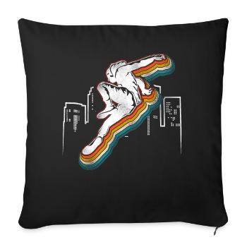 Parkour Free Running Traceur Retro - Sofa pillowcase 17,3'' x 17,3'' (45 x 45 cm) - black - Front