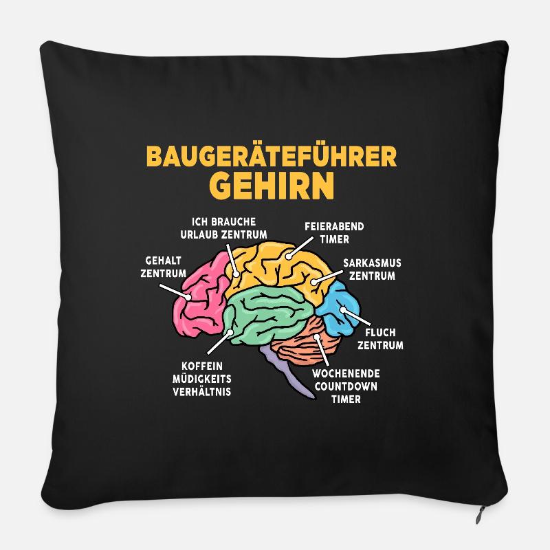 Baugeräteführer - Sofakissenbezug 45 x 45 cm - Schwarz