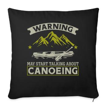 Canoe Canoeing Vintage Warning May - Sofakissenbezug 45 x 45 cm - Schwarz - Vorne