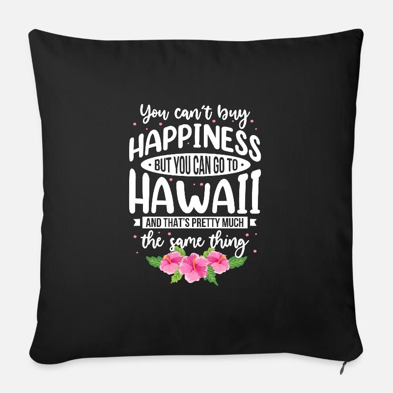 Hawaii - Sofakissenbezug 45 x 45 cm - Schwarz