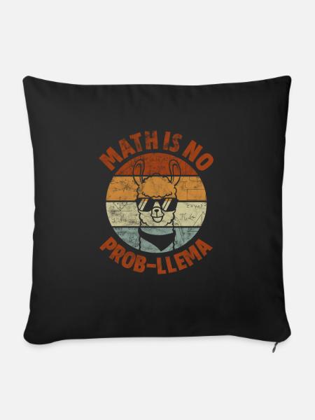 Mathematik - Sofakissenbezug 45 x 45 cm - Schwarz
