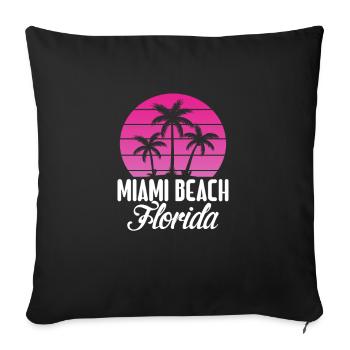Miami - Housse de coussin décorative 45 x 45 cm - noir - Devant