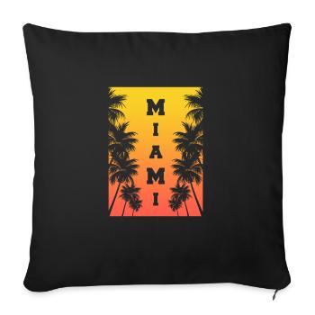 Miami - Housse de coussin décorative 45 x 45 cm - noir - Devant