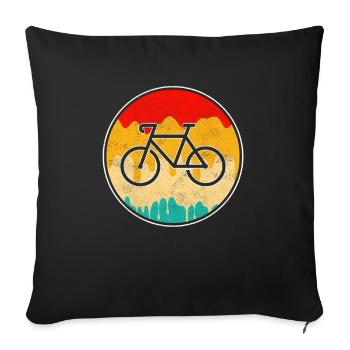 Vélo Rétro - Housse de coussin décorative 45 x 45 cm - noir - Devant