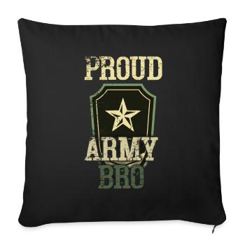 Proud Army Soldier Brother USA American Military F - Sofa pillowcase 17,3'' x 17,3'' (45 x 45 cm) - black - Front