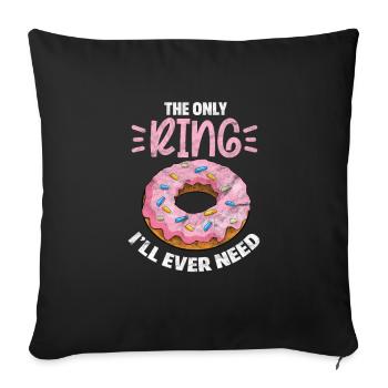Donut - Sofakissenbezug 45 x 45 cm - Schwarz - Vorne