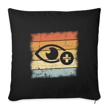 Optician - Sofa pillowcase 17,3'' x 17,3'' (45 x 45 cm) - black - Front