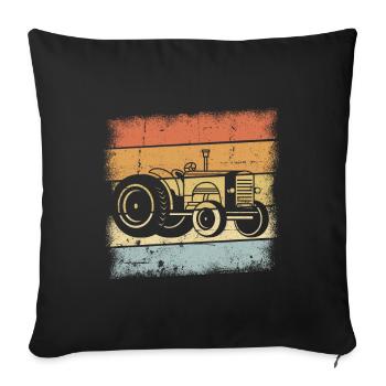 Tracteur - Housse de coussin décorative 45 x 45 cm - noir - Devant