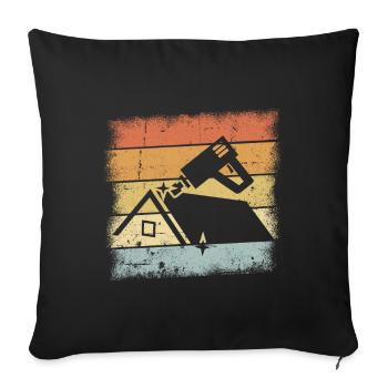 Dachdecker - Sofakissenbezug 45 x 45 cm - Schwarz - Vorne